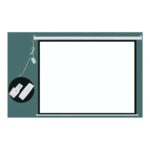 Esquire Electric Projector Screen 300x300 with RF Remote CEL300R